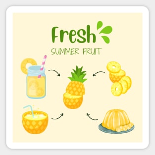 Pineapple Fresh Summer Fruit Sticker